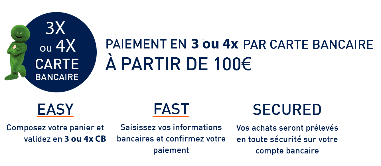 Paiement en 3 ou 4 fois CB